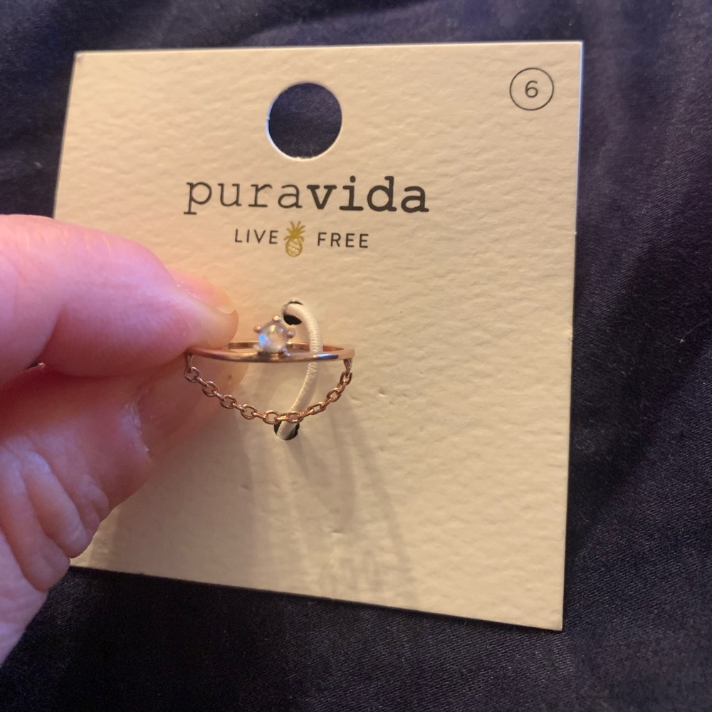 🎩 Pura Vida - Delicate Chain Ring - Picture 5 of 7